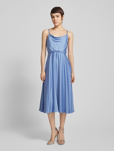 Jake*s Cocktail Cocktailkleid mit Wasserfall-Ausschnitt Jeansblau 4