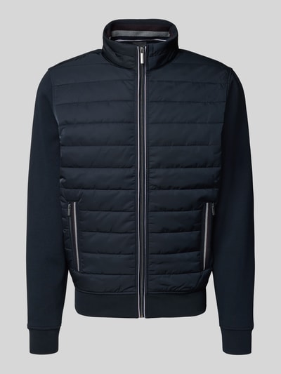 bugatti Steppjacke mit Stehkragen und Reißverschlusstaschen Marine 2