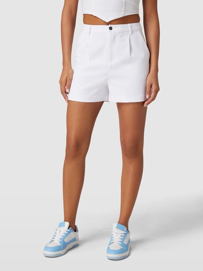 REVIEW Shorts mit Bundfalten Weiss 4
