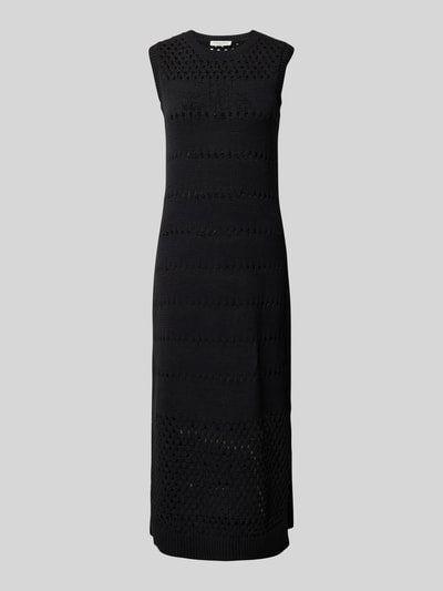 Christian Berg Woman Strickkleid mit Lochmuster Black 1