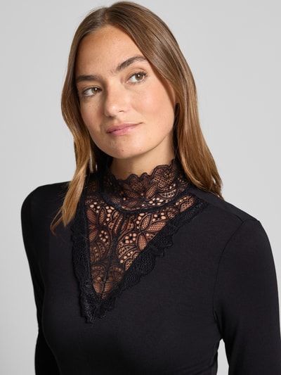 Soyaconcept Slim Fit Longsleeve aus Lyocell-Mix Modell 'Marica' Black 3