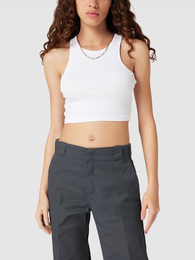 URBAN CLASSICS Crop Top in Ripp-Optik Weiss 4