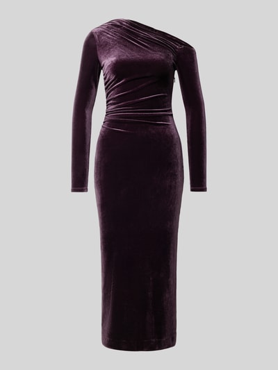 Forever New Cocktailjurk van fluweel in asymmetrische look, model 'Angelina' Prune gemêleerd - 2