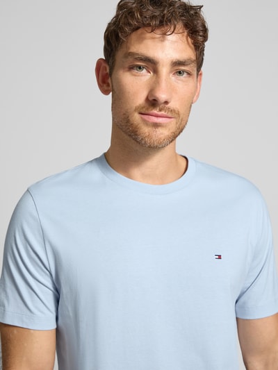 Tommy Hilfiger Regular Fit T-Shirt aus reiner Baumwolle Hellblau 3