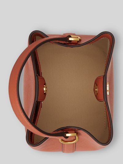 Lauren Ralph Lauren Handtas met echt leer met afneembare schouderband Terracotta - 3