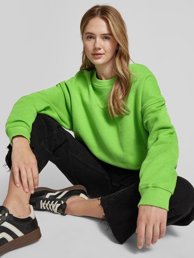 Jake*s Casual Sweatshirt met kapmouwen Appeltjesgroen - 3