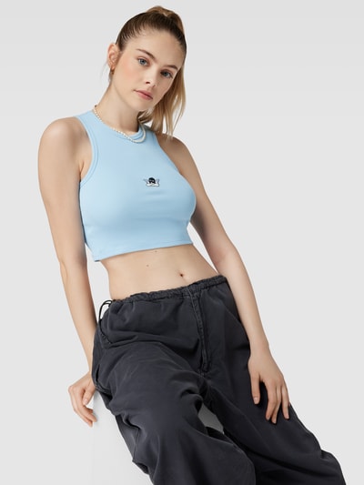 REVIEW Tanktop in Ripp-Optik Sky Melange 3