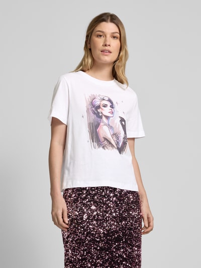 Rich & Royal T-Shirt mit Motiv-Print Offwhite 4