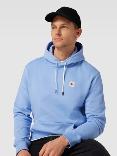 Scotch & Soda Hoodie met logobadge Oceaanblauw - 3