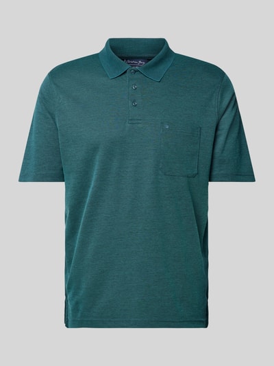 Christian Berg Men Regular fit poloshirt met borstzak Lagune - 2