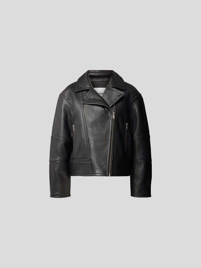 Yves Salomon Lederjacke mit Reverskragen Black 2