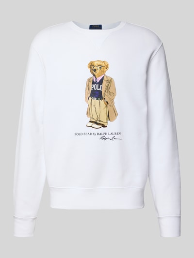 Polo Ralph Lauren Sweatshirt mit Motiv-Print und Rundhalsausschnitt Weiss 2