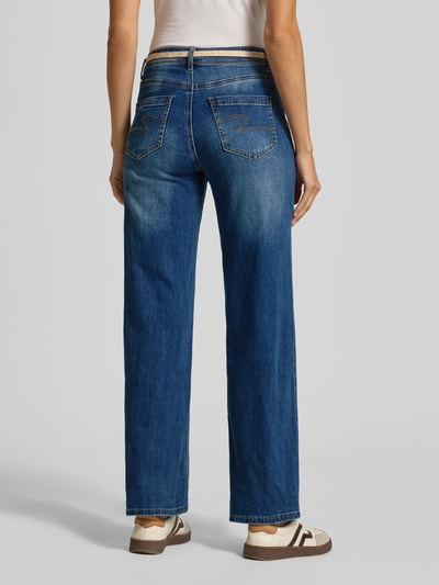 ZABAIONE Wide Leg Jeans mit Gürtel Jeansblau 5