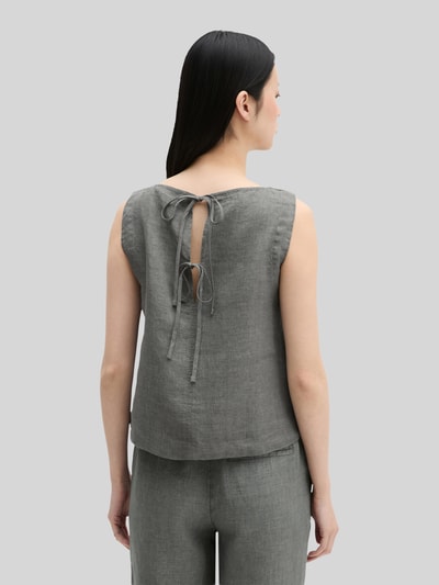 Marc O'Polo Top bluzkowy o kroju regular fit z czystego lnu Średnioszary melanż 5