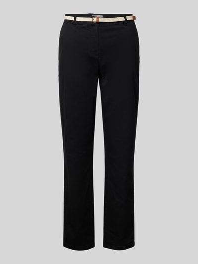Christian Berg Woman Casual Fit Chino mit Gürtel Black 2