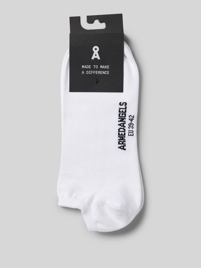 Armedangels Krótkie skarpety z detalem z logo model ‘SAALVO’ Biały 3