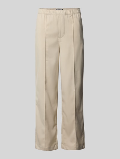 Pegador Wide leg stoffen broek met vaste persplooien, model 'Belds' Offwhite - 2