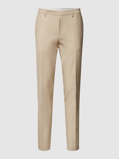 HUGO Slim fit pantalon met scheerwol, model 'Getlin' Beige - 2