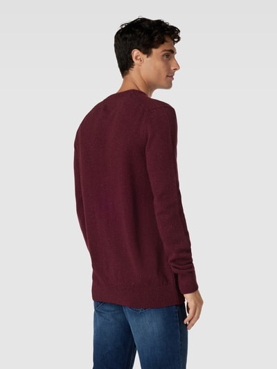 Barbour Gebreide pullover van Escorial-wolmix met labelstitching Bordeaux - 5