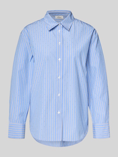 s.Oliver RED LABEL Regular fit overhemdblouse met katoen Lichtblauw - 2