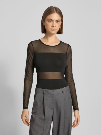 ONLY Body o kroju slim fit z mieszanki bawełny model ‘ESTHER’ Czarny 4