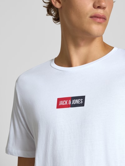 Jack & Jones T-Shirt mit Label-Print und Rundhalsausschnitt Weiss 3