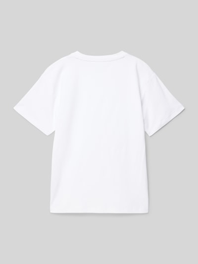 Boss T-Shirt mit Label-Print Weiss 3