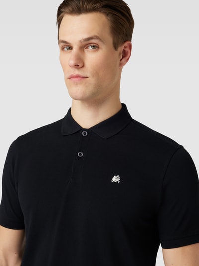 Lerros Poloshirt met labelstitching Zwart - 3