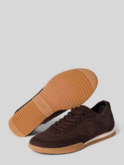 BOSS Sneakersy typu low top w optyce siateczki model 'CARLYNN' Ciemnobrązowy 4