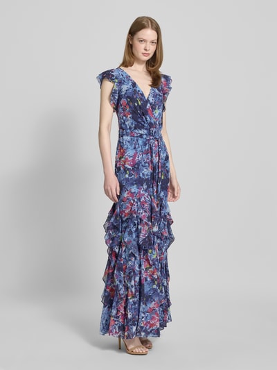 Lauren Ralph Lauren Sukienka wieczorowa z dekoltem w serek model ‘VIKRANA’ Niebieski 1