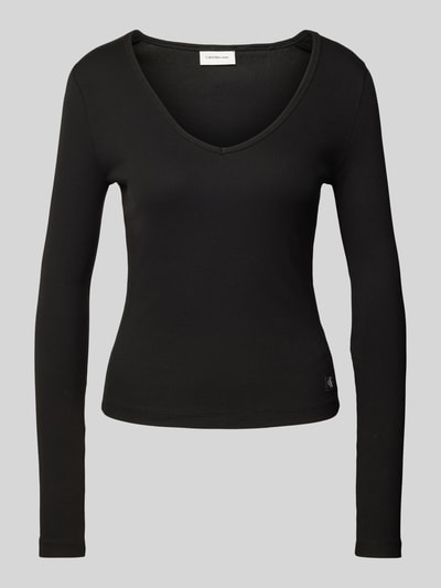 Calvin Klein Jeans Longsleeve mit Label-Patch Black 2