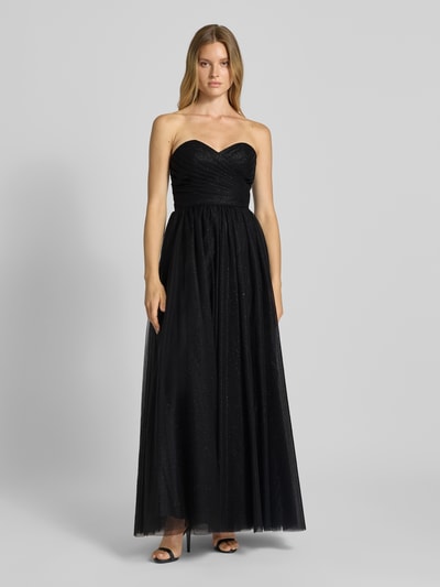 Mascara Sukienka wieczorowa z błyszczącej siateczki Czarny 4