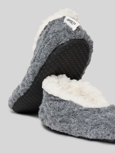 s.Oliver RED LABEL Huisschoenen met warme voering van teddybont  Antraciet - 2