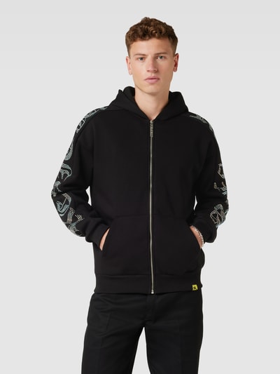 REVIEW Sweatjacke BLING mit Strasssteinen Black 4