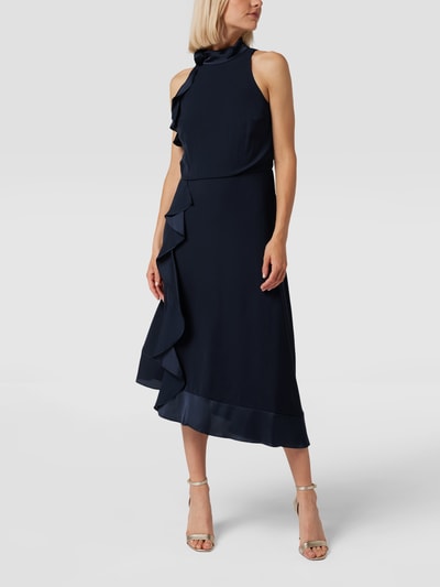 Lauren Dresses Cocktailjurk met volantgarnering Marineblauw - 4