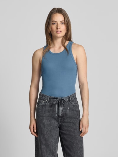 Samsøe Samsøe Top z okrągłym dekoltem model ‘ALEXO’ Błękitny 4