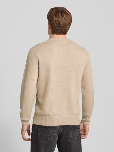 MC2 Saint Barth Strickpullover aus Woll-Mix Modell 'COURMA PINES' Camel Melange 5