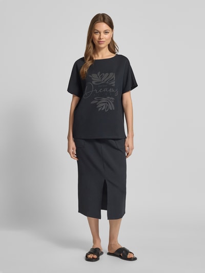 Christian Berg Woman Knielanger Rock mit aufgesetzten Taschen Black 1