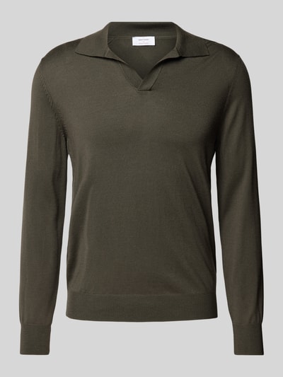 GRAN SASSO Gebreide pullover met platte kraag Olijfgroen - 2