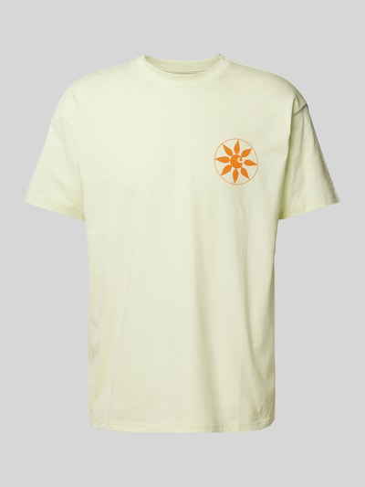 Carhartt Work In Progress T-Shirt mit Logo-Print Modell 'SENSES' Hellgelb 2
