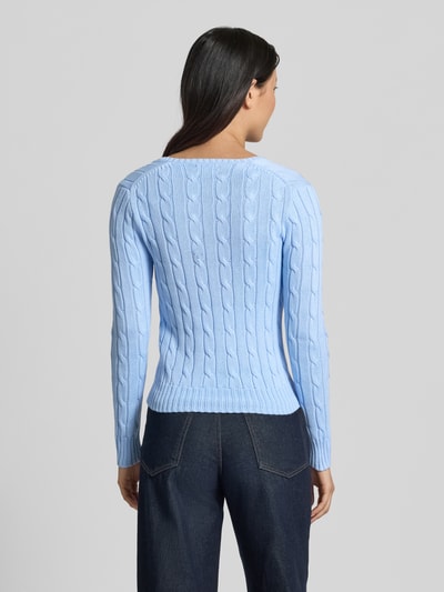 Polo Ralph Lauren Slim Fit Pullover aus reiner Baumwolle Hellblau 5
