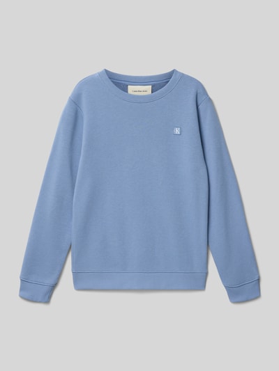 Calvin Klein Jeans Regular Fit Sweatshirt aus Baumwoll-Mix Hellblau 1