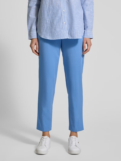 Christian Berg Woman Spodnie materiałowe o kroju tapered fit z elastycznym pasem Niebieski 4
