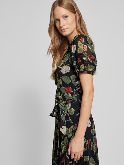 Lauren Ralph Lauren Midi-jurk met ronde hals, model 'KISHRA' Zwart - 3