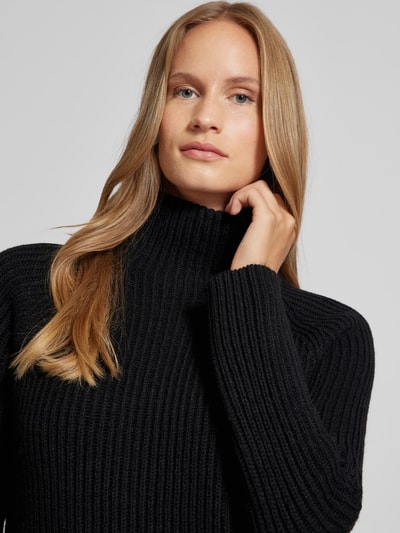 Drykorn Gebreide pullover met opstaande kraag, model 'ARWEN' Zwart - 3