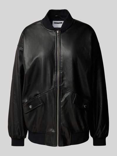 Noisy May Oversized Bomberjacke in Leder-Optik Modell 'RONJA' BLACK 2