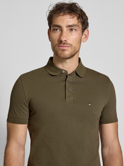 Tommy Hilfiger Slim Fit Poloshirt aus Baumwoll-Elasthan-Mix Oliv 3