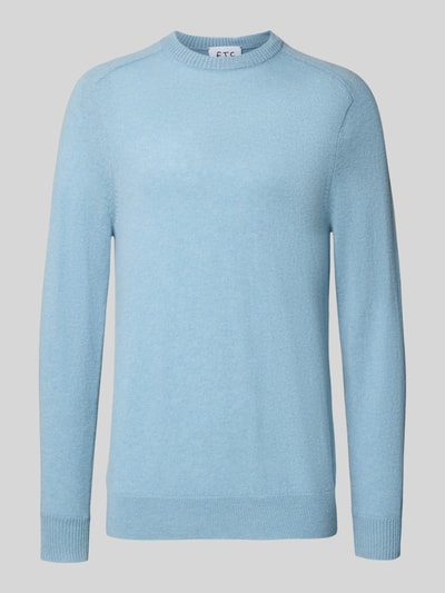 FTC-Cashmere Kaschmirpullover mit Rundhalsausschnitt Hellblau 2