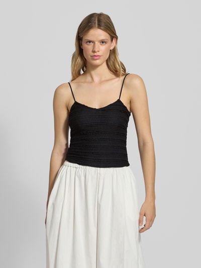 Only Shaped Fit Crop Top mit Spaghettiträger Modell 'GAYLE' Black 4
