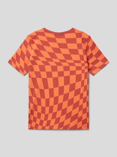 s.Oliver RED LABEL T-Shirt mit Allover-Muster Orange 3